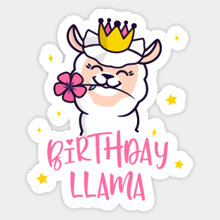 Birthday Llama cute Alpaca Women Gifts Sticker